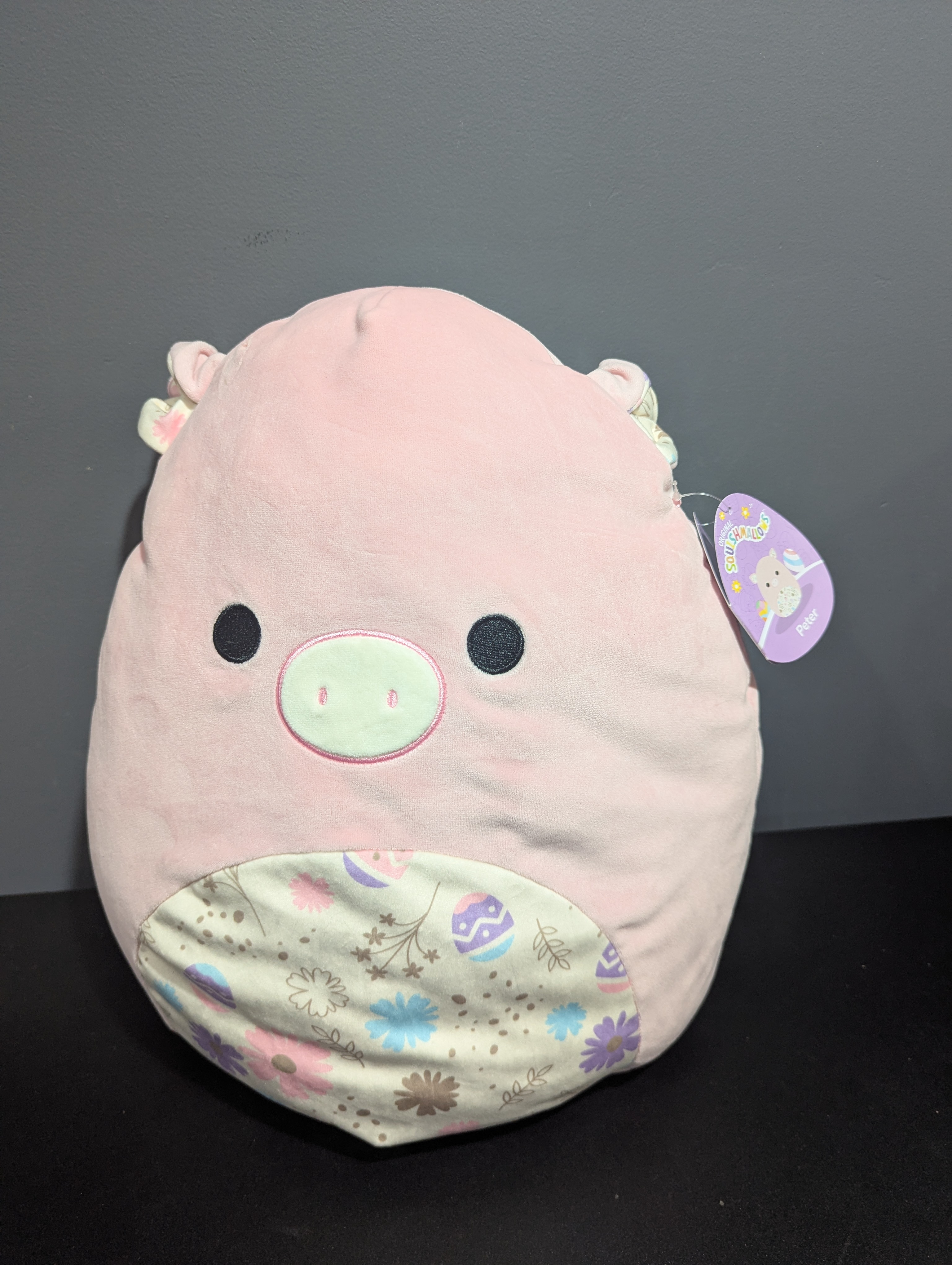 Squishmallows 16 Peter the Pig Floral Belly NWT